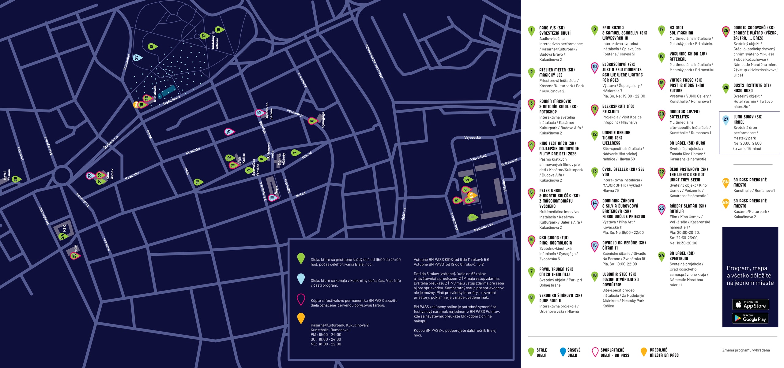 Mapa a zoznam umelcov — JPG
